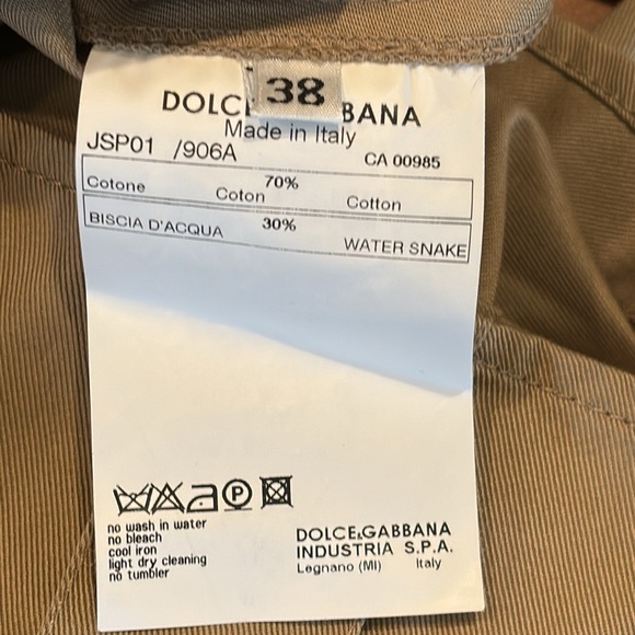 DOLCE & GABBANA RUNWAY COTTON & SNAKESKIN BELTED JACKET EUC SAFARI STYLE SZ S 38 - Picture 13 of 17